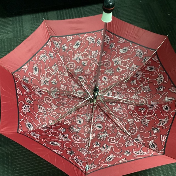 Christian Dior Umbrella RED DESIGN.  Print Multicolor Vintage♥️ - Picture 5 of 12